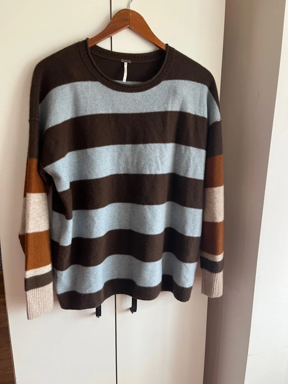 Free People Addie Stripe Cashmere Pullover Size Small NWT